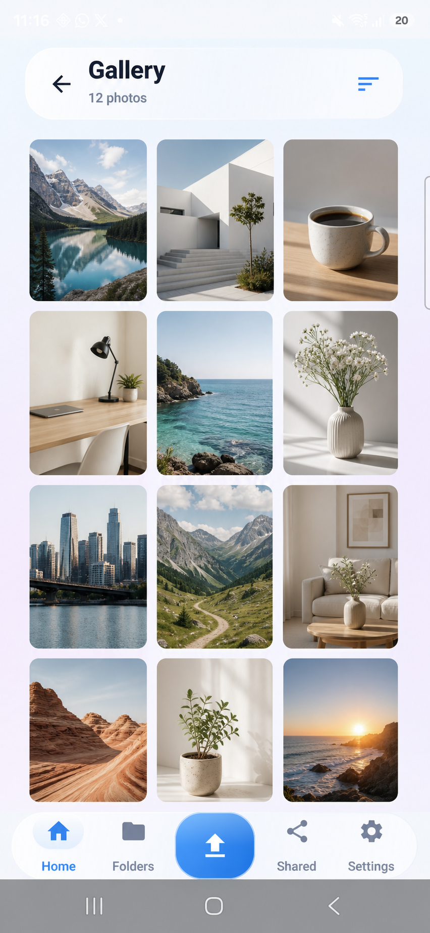 Photo gallery organized in DrStorage